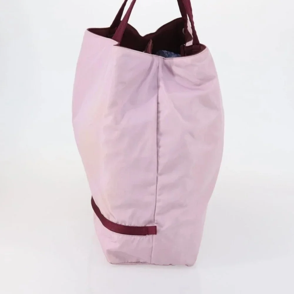 PRADA Tote Bag Nylon Pink Silver Auth 151026 - Picture 6 of 16